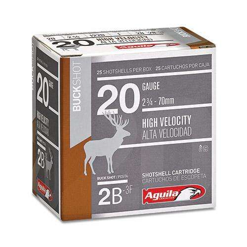 Ammunition Aguila Ammunition 1 oz 20Gauge AGUILA 1C2002BA      20G HV    2BUCK        25/10 • Model: 1 oz